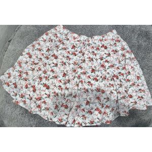 White floral skirt